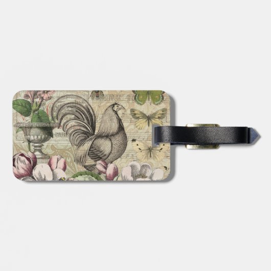 ローターガーデンフラワーバタフライアート ラゲッジタグ (裏面横)