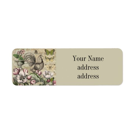 ローターガーデンフラワーバタフライアート ラベル (正面)