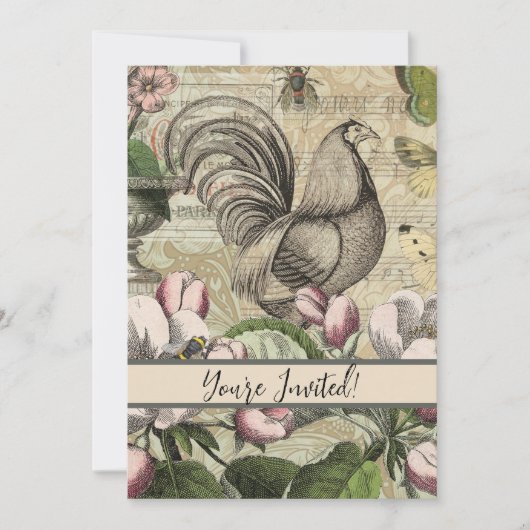 ローターガーデンフラワーバタフライアート 招待状 (正面)