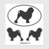 ローチェンシルエット犬はビニールステッカーセットを選ぶ シール (シート)