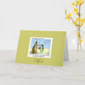 ローチモーテルカートゥーおもしろいングリーティングカード カード (黄色い花)