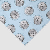 ローチ絵を描ェンのシルバーとクリームオリジナルドッグアート 薄葉紙 (詳細)