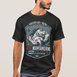 ローツェ ネパール エクスペディション マウンテンデザインシャツ バッジ Tシャツ