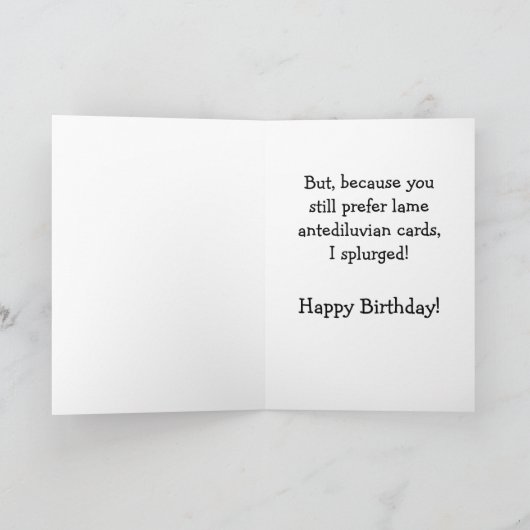 ローテクの誕生日 カード (内部)