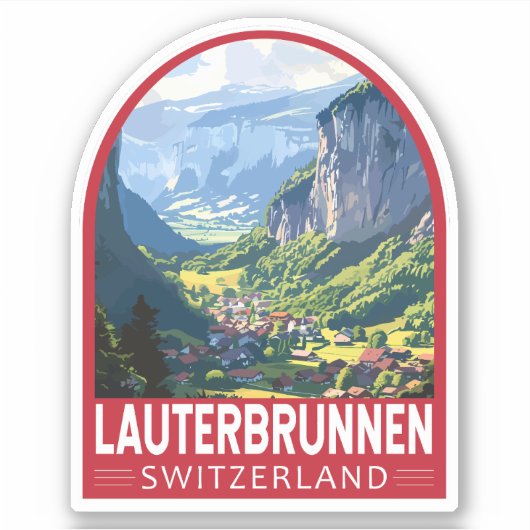 ローテルブルネンスイストラベルアートヴィンテージ シール (正面)