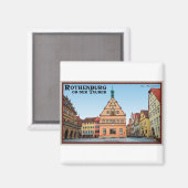 ローテンブルクDouber - der Marktplatz マグネット (正面/裏面)