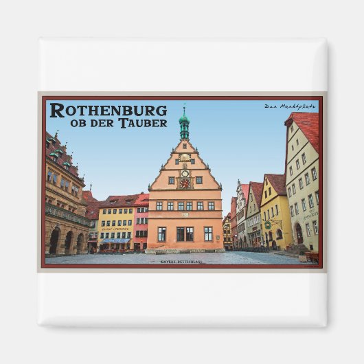ローテンブルクDouber - der Marktplatz マグネット (正面)