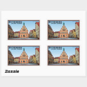 ローテンブルクDouber - der Marktplatz 長方形シール (シート)