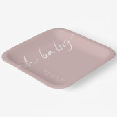 ローテーション書名埃っぽいバラOhベビーシャワー ペーパープレート (傾斜あり)