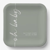 ローテーション書名聖人Oh赤ちゃんシャワー ペーパープレート (正面)