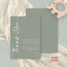 ローテーション書道セージ赤ちゃんシャワーありがとう カード