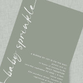 ローテーション書道セージ赤ちゃんシャワー散水 招待状