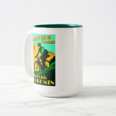 ローディの野生の女の子はマウンテンバイクに乗ってはいけない ツートーンマグカップ (正面左)