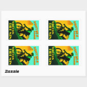 ローディの野生の女の子はマウンテンバイクに乗ってはいけない 長方形シール (シート)