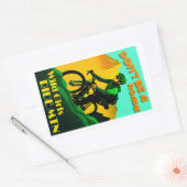 ローディの野生の女の子はマウンテンバイクに乗ってはいけない 長方形シール (封筒)