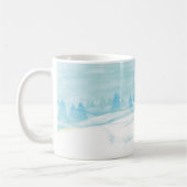 ローディア冬の雪の多い森林風景 コーヒーマグカップ (左)
