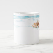 ローディア冬の雪の多い森林風景 ジャンボコーヒーマグカップ (正面)