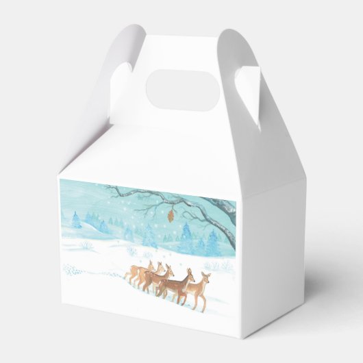 ローディア冬の雪の多い森林風景 フェイバーボックス (正面サイド)