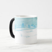 ローディア冬の雪の多い森林風景 モーフィングマグカップ (正面左)