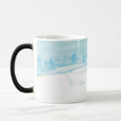 ローディア冬の雪の多い森林風景 モーフィングマグカップ (左)