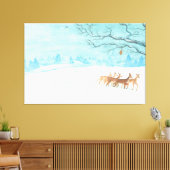 ローディア冬の雪の風景 キャンバスプリント (インサイチュ (リビング))