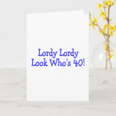 ローディローディルックホス40誕生日ブルー カード (黄色い花)