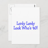 ローディローディルックホス40誕生日ブルー ポストカード (正面/裏面)