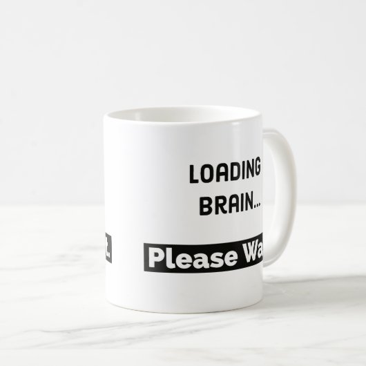 ローディングの頭脳のマグ|のおもしろいなコーヒー・マグ コーヒーマグカップ (正面右)