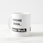 ローディングの頭脳のマグ|のおもしろいなコーヒー・マグ コーヒーマグカップ (正面左)