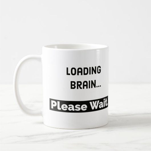 ローディングの頭脳のマグ|のおもしろいなコーヒー・マグ コーヒーマグカップ (左)
