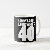 ローディ・ローディは誰だ40だ コーヒーマグカップ (正面右)