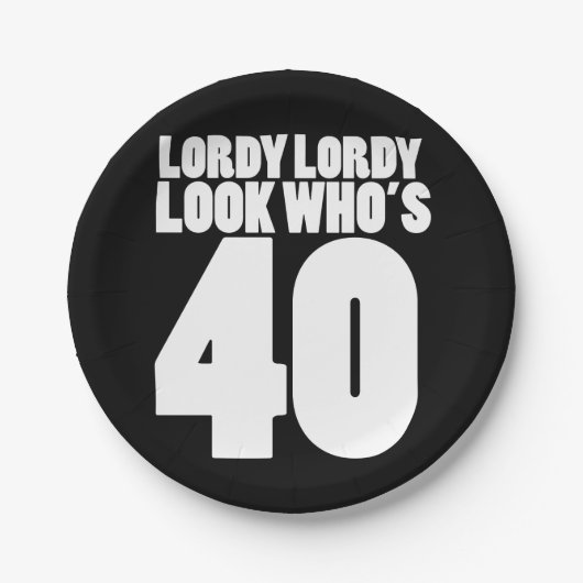 ローディ・ローディは誰だ40だ ペーパープレート (正面)