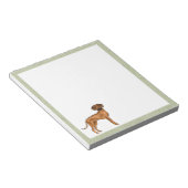 ローデシアンのリッジバックかわいいアフリカライオン犬の緑 ノートパッド (アングル)