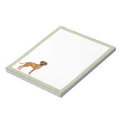 ローデシアンのリッジバックかわいいアフリカライオン犬の緑 ノートパッド (回転)