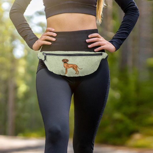 ローデシアンのリッジバックかわいいアフリカライオン犬の緑 ファニーパック