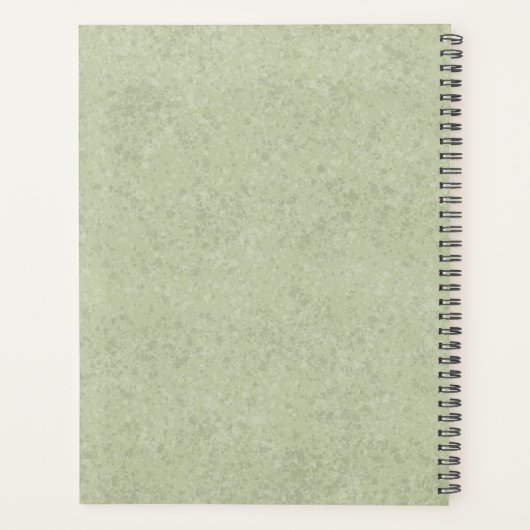 ローデシアンのリッジバックかわいい茶色の犬と文字グリーン プランナー手帳 (裏面)