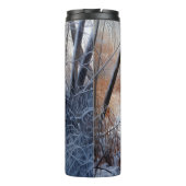 ローデシアンのリッジバックそれを雪のクリスマスに タンブラー (裏面)