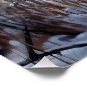 ローデシアンのリッジバックそれを雪のクリスマスに ポスター (コーナー)