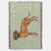 ローデシアンのリッジバックアフリカライオン犬は緑を繁殖 スローブランケット (正面縦)