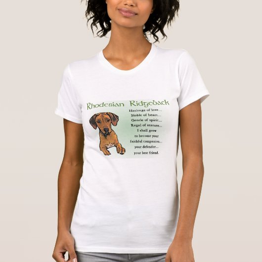 ローデシアンのリッジバックギフト Tシャツ (正面)