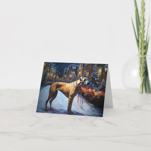 ローデシアンのリッジバッククリスマスフェスティバルシーズン カード (正面)