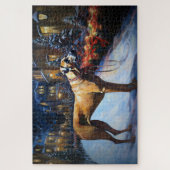 ローデシアンのリッジバッククリスマスフェスティバルシーズン ジグソーパズル (縦)