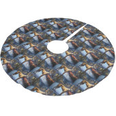 ローデシアンのリッジバッククリスマスフェスティバルシーズン ブラッシュドポリエステルツリースカート (アングル)