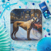 ローデシアンのリッジバッククリスマスフェスティバルシーズン ペーパープレート (パーティー)