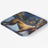 ローデシアンのリッジバッククリスマスフェスティバルシーズン ペーパープレート (傾斜あり)