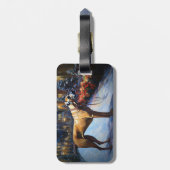 ローデシアンのリッジバッククリスマスフェスティバルシーズン ラゲッジタグ (裏面縦)