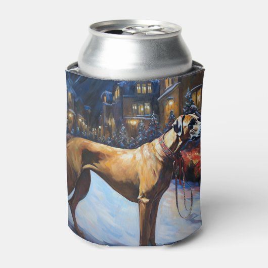 ローデシアンのリッジバッククリスマスフェスティバルシーズン 缶クーラー (缶正面)