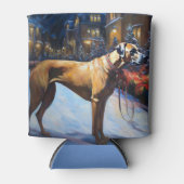 ローデシアンのリッジバッククリスマスフェスティバルシーズン 缶クーラー (正面)