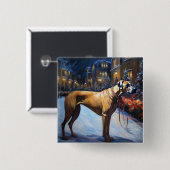 ローデシアンのリッジバッククリスマスフェスティバルシーズン 缶バッジ (正面&裏面)