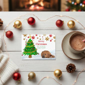 ローデシアンのリッジバッククリスマスホリディポストカード シーズンポストカード